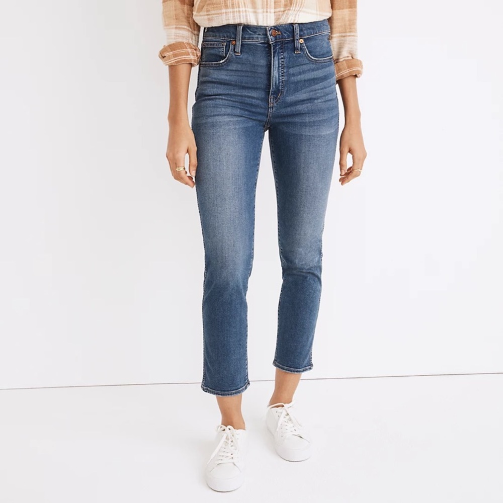 Madewell Stovepipe jeans in Dearham wash